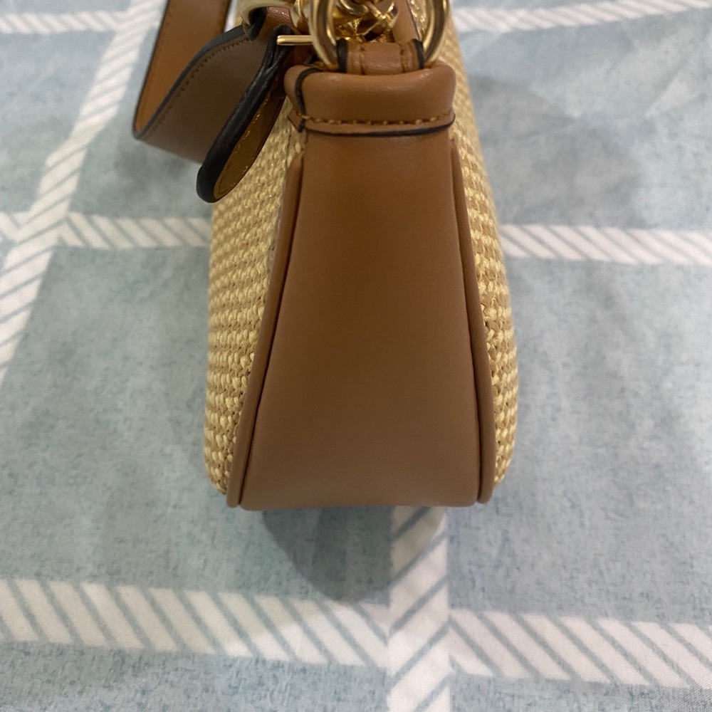 Coach Straw Hobo Bag in Natural/Cognac - Picture 6 of 9